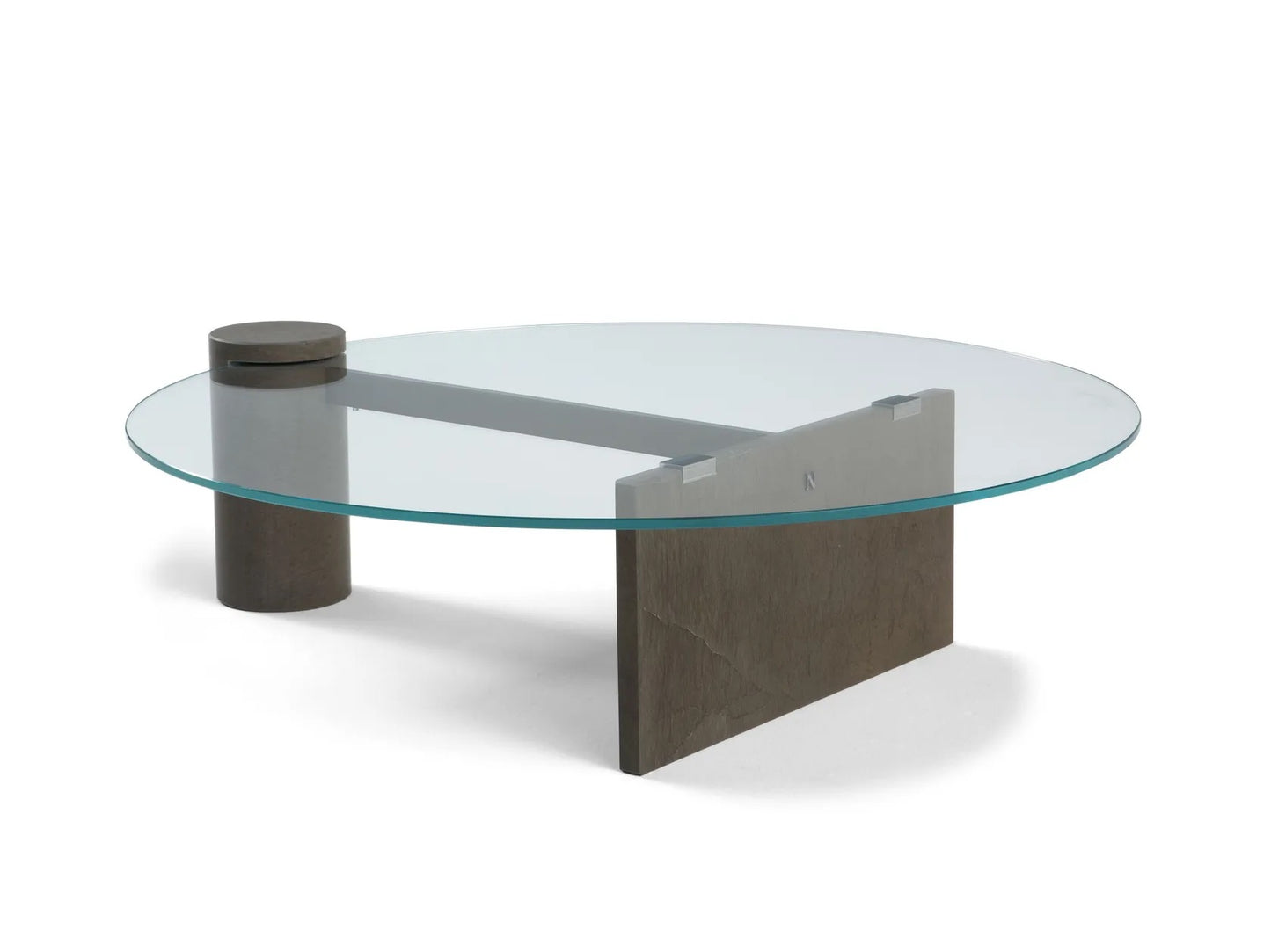 Glass Top Marble Coffee Table (Bronze)