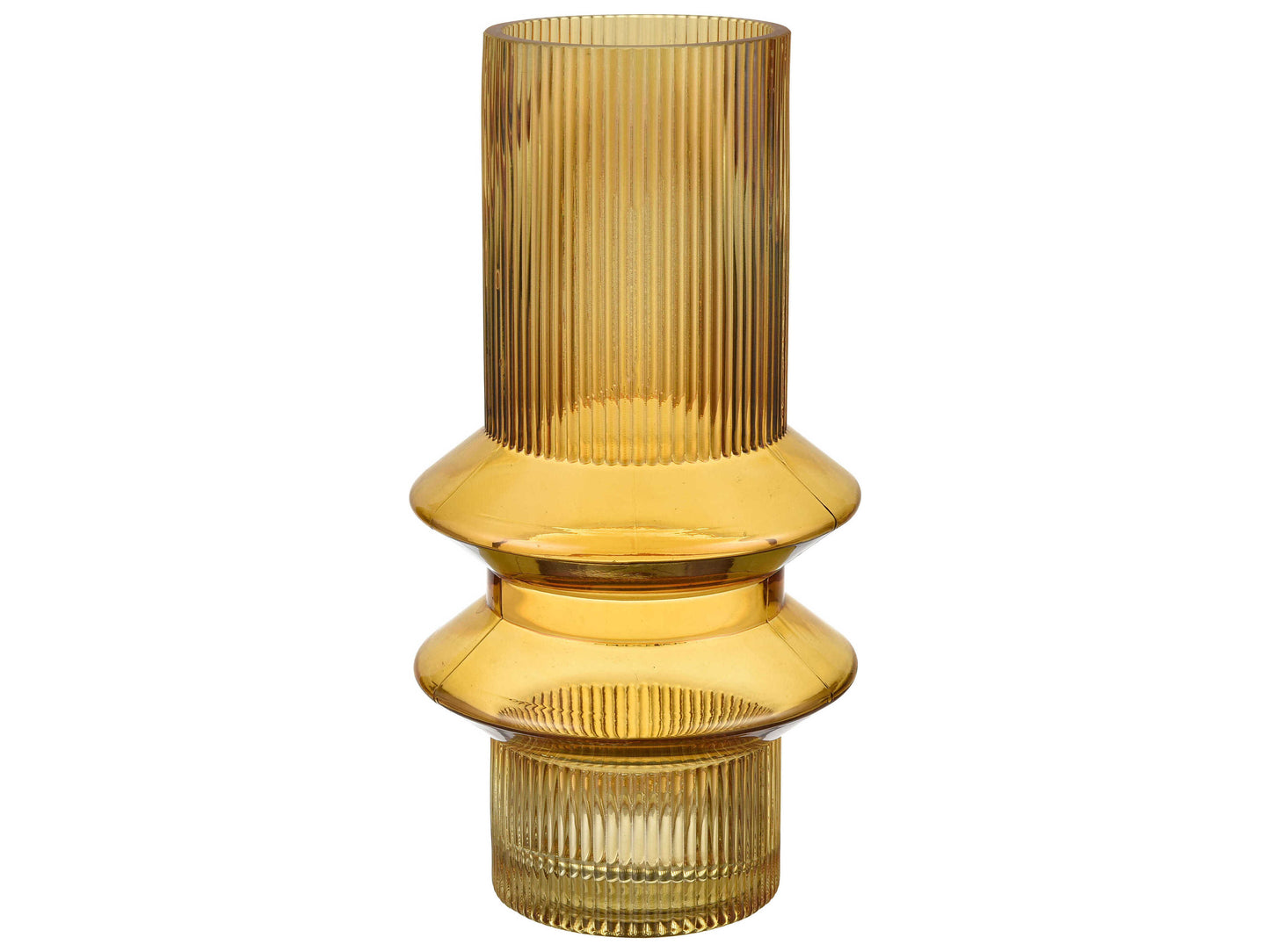 Yellow Glass Flower Vase