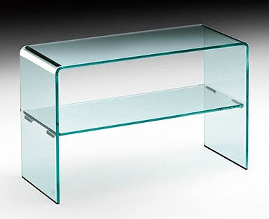 Glass Two Leveled Side Table