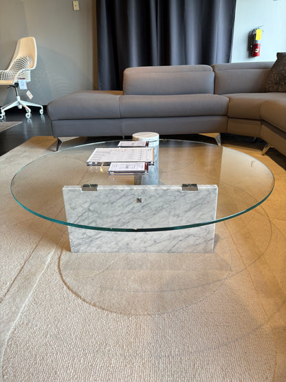 Glass Top Marble Coffee Table