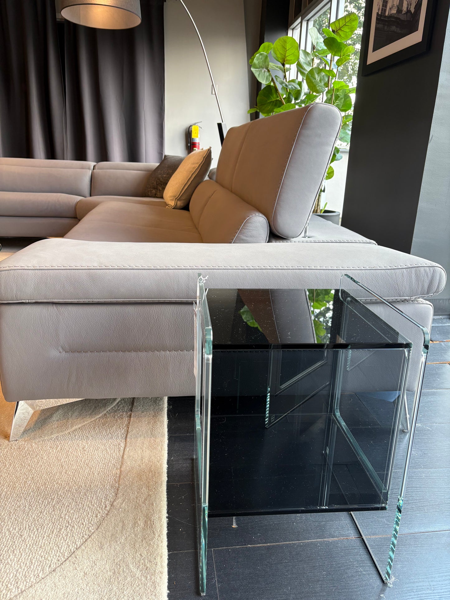 Square Glass Side Table