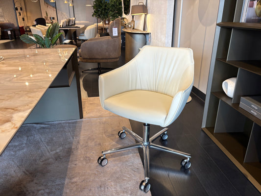 White Low Back Office Chair