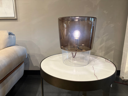 Transparent Bronze Rounded Table Lamp
