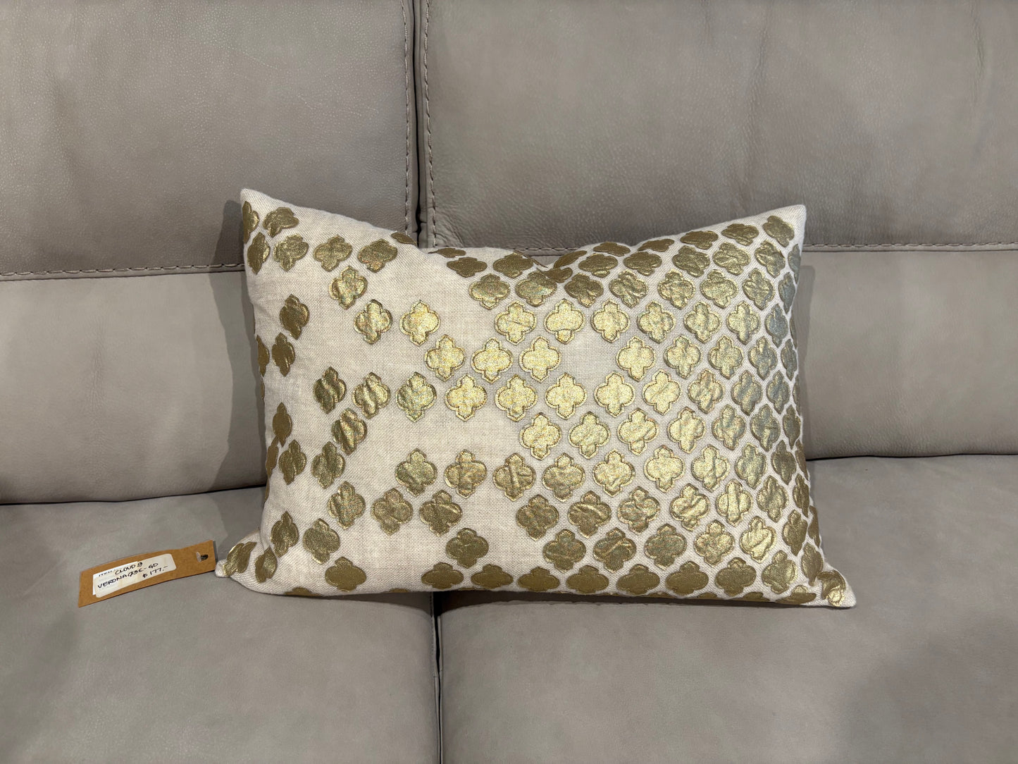 Gold Accented Decorative Pillow