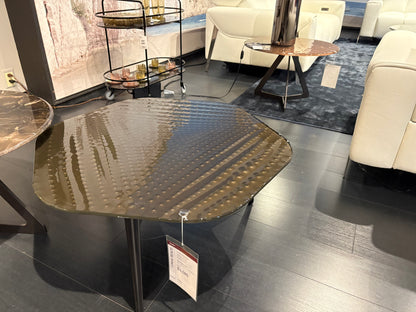 Brown Hexagonal Cocktail Table