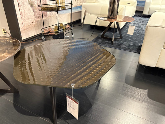 Brown Hexagonal Cocktail Table