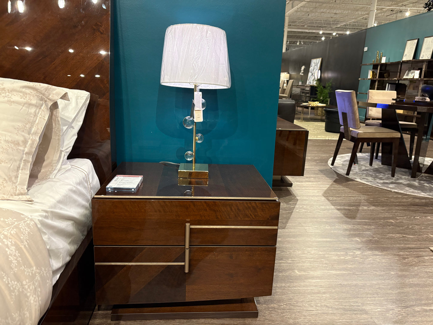 Coffee Walnut Wooden NIghtstand