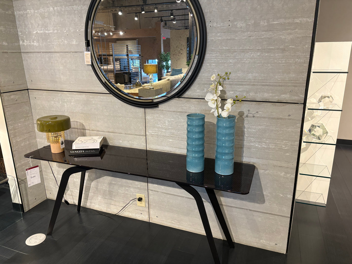 Black Glossy Console Table