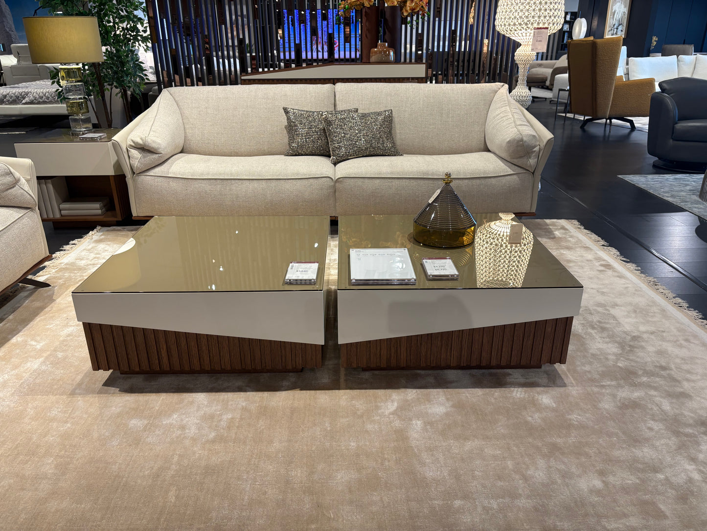 Square Gold Top Coffee Table