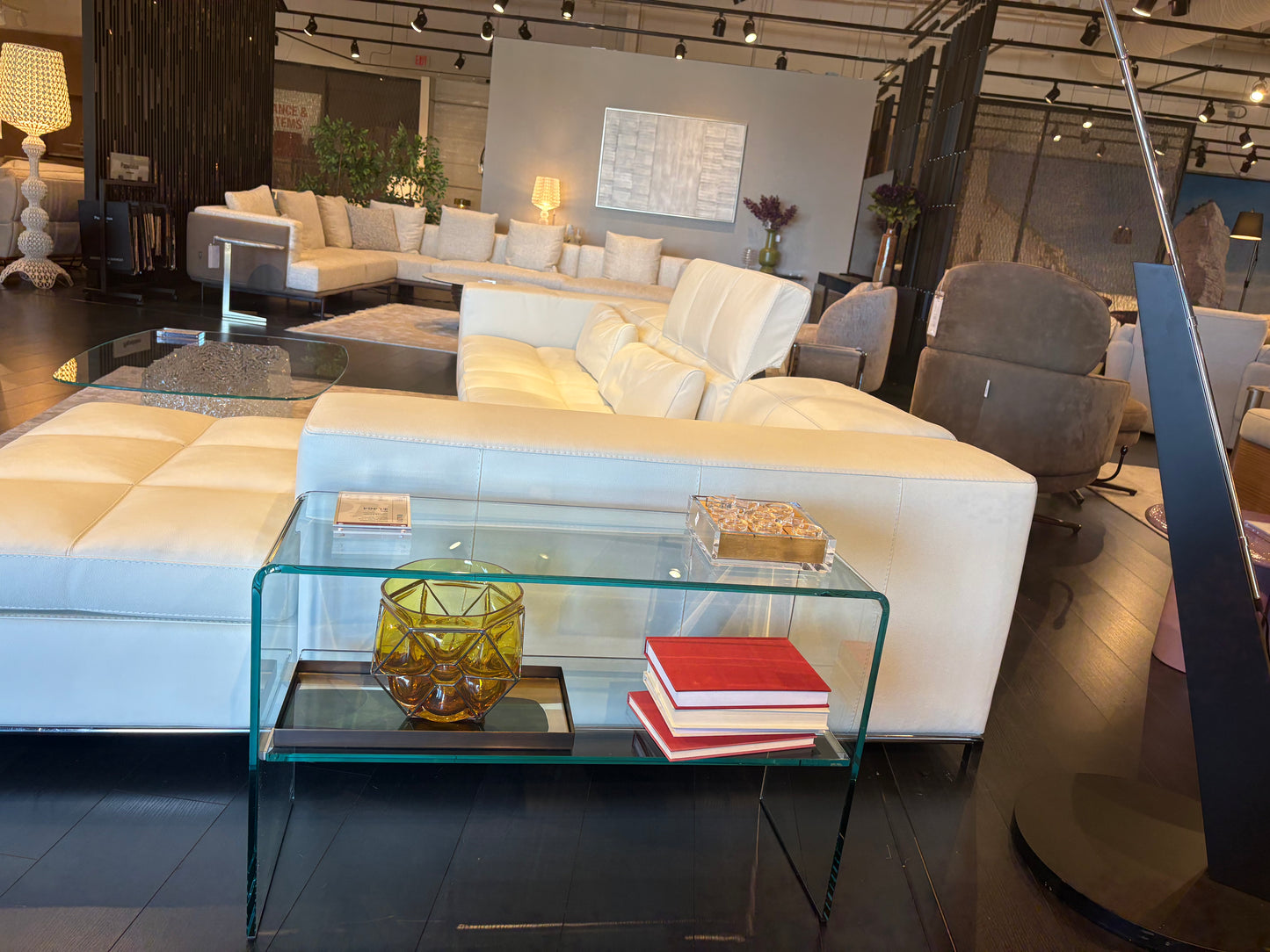 Glass Two Leveled Side Table