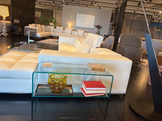 Glass Two Leveled Side Table