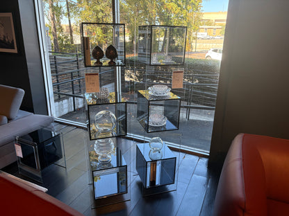 3 Tiered Glass Totem Display Cabinet